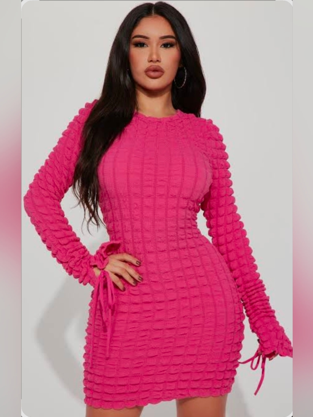 NWT- Fashion Nova Fuchsia Mini Dress Size Small